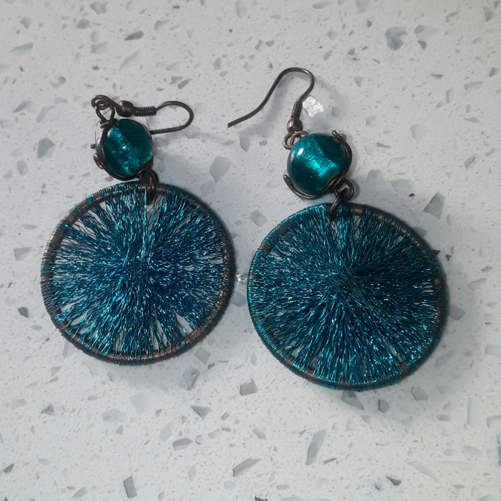 3 / $10 Artisan Turquoise Wired Earrings